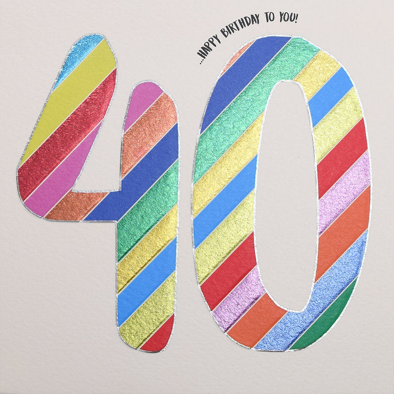 Greeting Card - Happy 40th Birthday